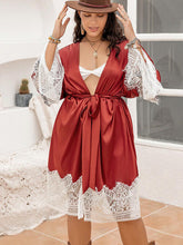 Load image into Gallery viewer, Lace Tie Front Robe
