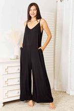 Load image into Gallery viewer, Double Take Spaghetti Strap Tied Wide Leg Jumpsuit
