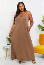 Load image into Gallery viewer, Basic Beach Vibes Cami Maxi Dress in Mocha
