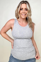 Load image into Gallery viewer, Slim Fit High Neck Ribbed Tank Top With Built-In Bra
