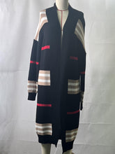 Load image into Gallery viewer, &quot;The Burbs&quot; Oversized Striped Knit Duster Cardigan
